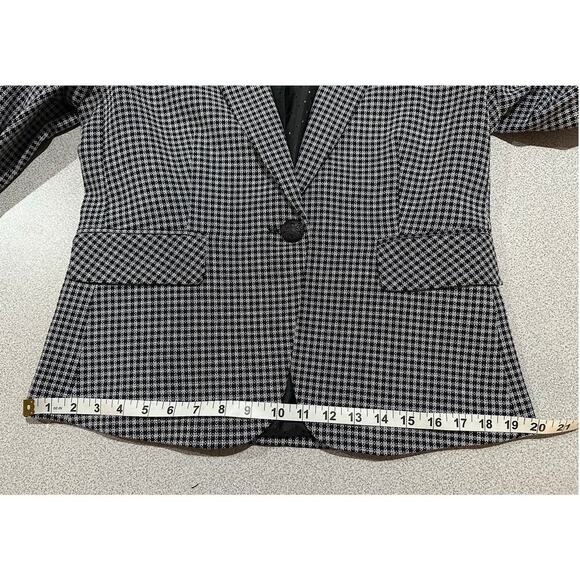 Veronica Beard Sz 8 Dickey Blazer‎ Black/White Gingham Houndstooth Quiet Luxury - Picture 13 of 14
